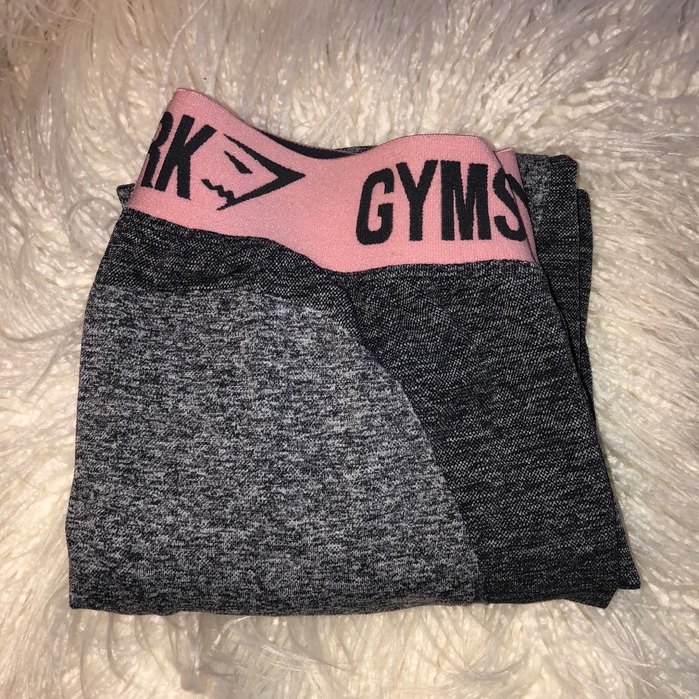 Size Xsmall Gymshark Flex Crop Leggings Pink Band